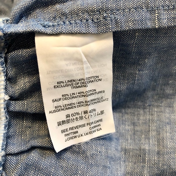 J. Crew Linen Blend Off the Shoulder Dress - Picture 4 of 5